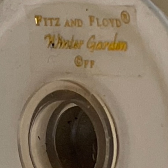 Vintage Fitz and Floyd Salt Pepper Shakers Winter Garden Topiary Holiday Decor - Picture 9 of 9